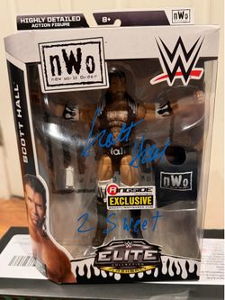 Wwe elite scott hall signed!