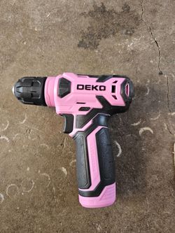 DEKOPRO 8V Cordless Drill, with 3/8"Keyless Chuck, Built-in LED, Type-C Charge, Pink Power Drills for Drilling and Tightening/Loosening Screws