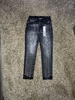 Black Purple Jeans