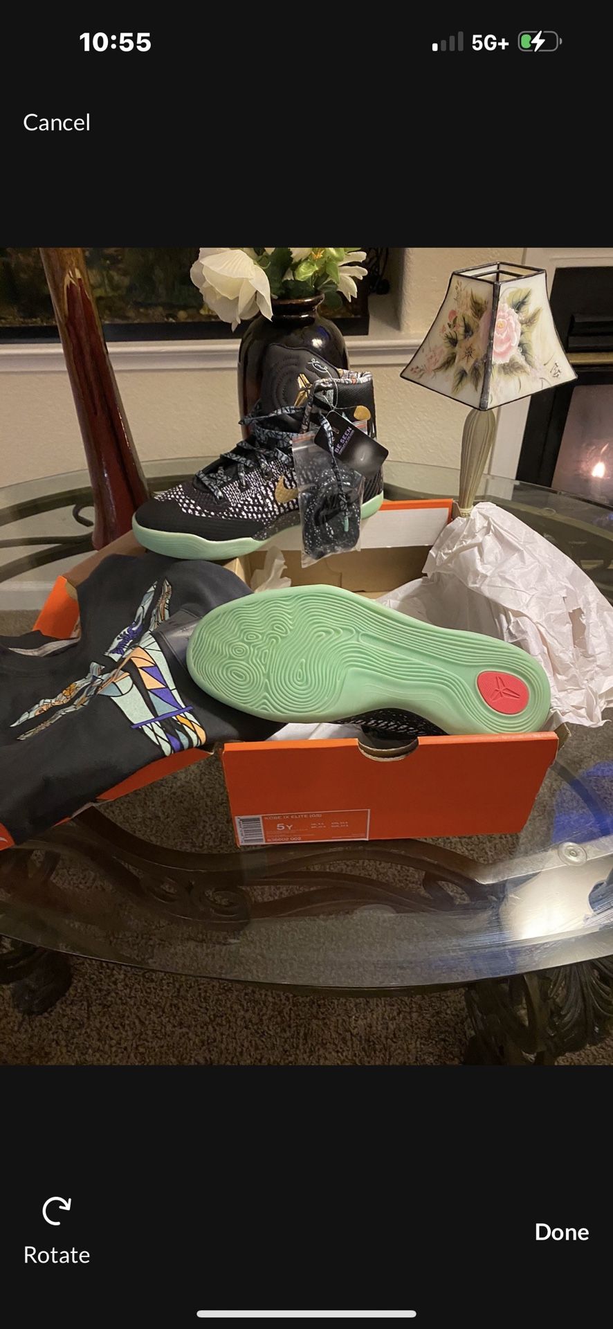 NIKE KOBE 9 ELITE COMBO GLOW IN THE DARK SIZE 6