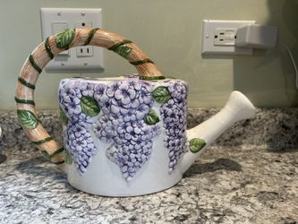 Vintage Ceramic Floral Watering Can