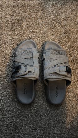 Reflective Draco Slide Sandals with Woven Straps