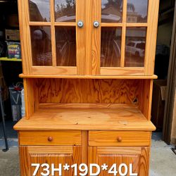 Solid Pine Hutch Cupboard Cabinet