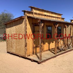 8x16 Rustic Cowboy Facade Shed , $9,100 / Plus Delivery