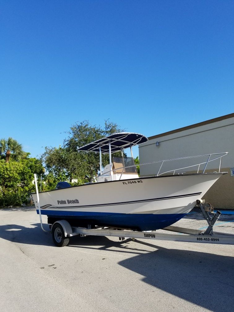 palm beach white cap 20.5ft center console