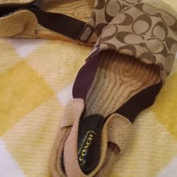 Coach Rayanne sling espadrille flats. 