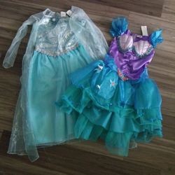 Ariel & Elsa Dress Costumes. 