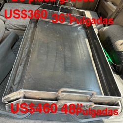 Planchas Taqueras De Acero Regular grueso De 36” Y 48”pulgadas 