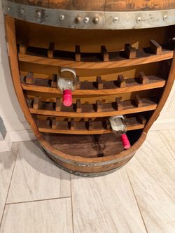 Rustic Wine Barrel Wine Rack