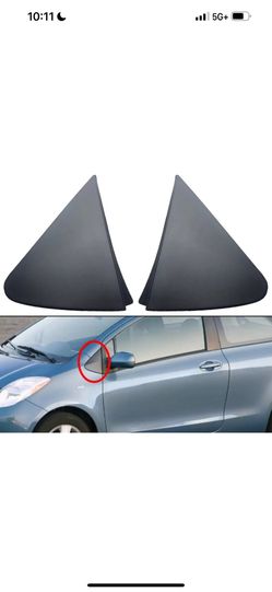 Right Side Mirror Triangle Corner Cover Trim Fit for Toyota Yaris 07-2011 ABS