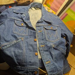 OLD Vintage Wrangler Blue Jean Denim Jacket