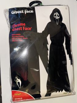 Spirit Halloween Chrome Ghost Face Scream Costume – Youth Large 12–14