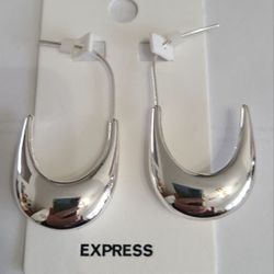 Express Silver Drop Earrings New In Bag Reg $24