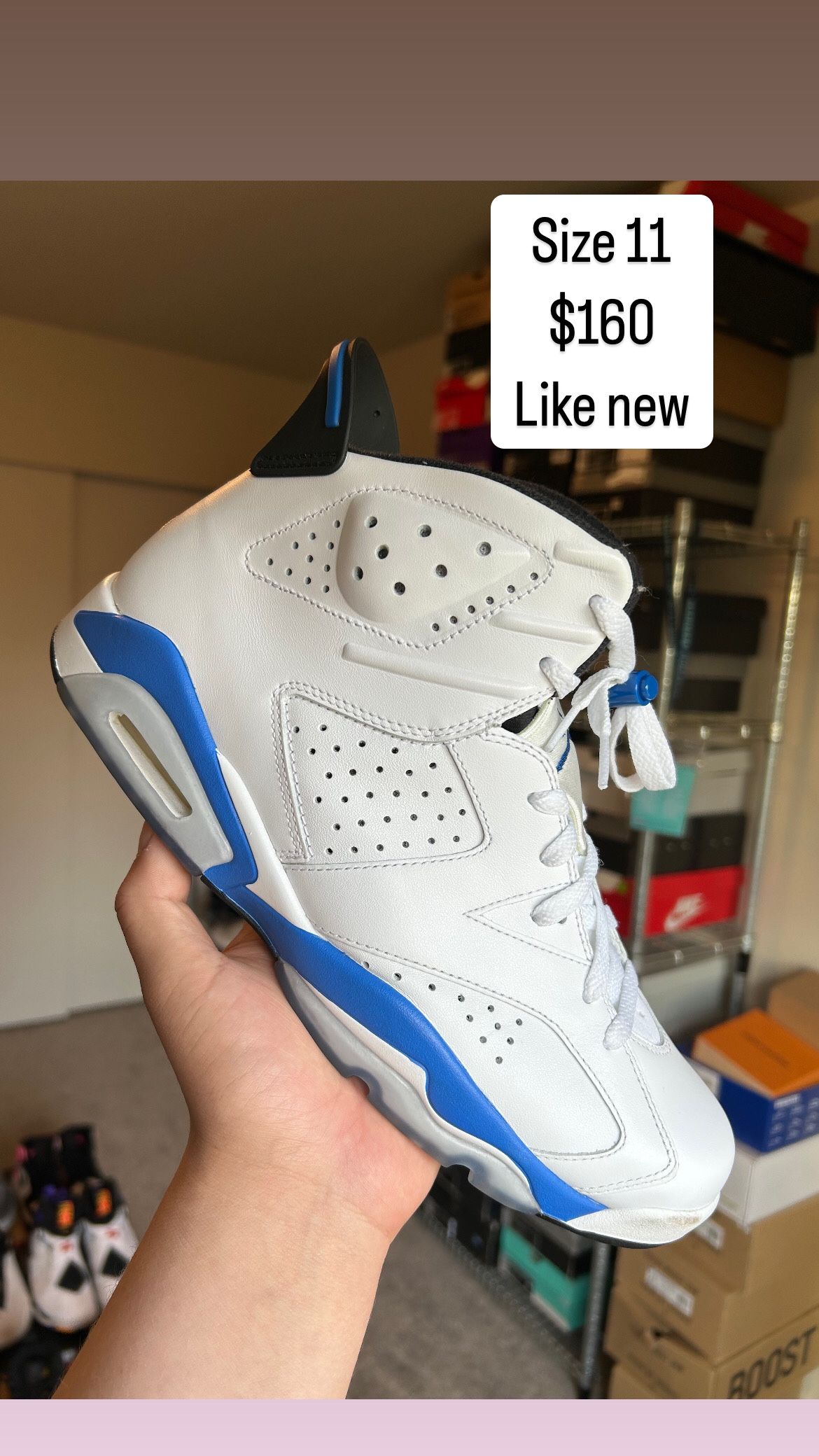 Jordan 6 Sport Blue Size 11