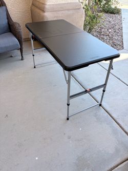 Lifetime 4 ft foldable, height adjustable table - black
