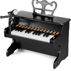 Upgraded Classical Piano for Kids - Black Professional Musical Keyboard Piano Instrument Toys for 3 5 7 9 Years Old Beginners Educational Instruments 