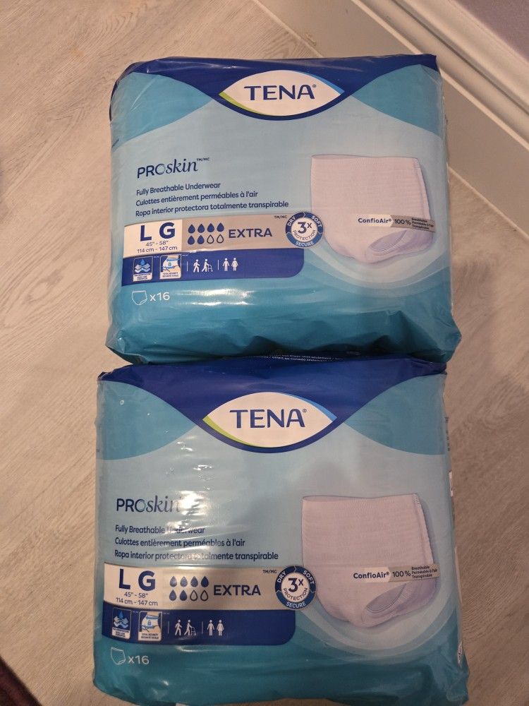 Brand New Tena Proskin Pads