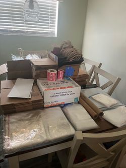 Large lot of shipping materials full case printer paper and more