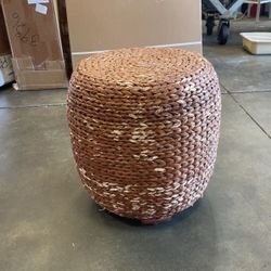 Vintage Wicker Stool Or End Table