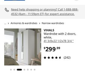 Brand new assembled ikea wardrobe