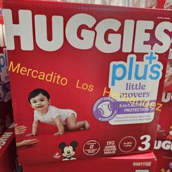 Huggies Little Movers Size 3 Diapers Nuevos en Caja / 192pcs Firm Price / Pickup Only