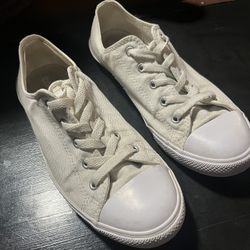 Converse All Star Womens White Sparkle sz 9