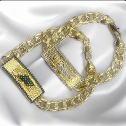 Brazalete para hombre San Judas Tadeo Oro Laminado 14k/Bracelet for men Saint Jude  gold plated 14k $18 EACH