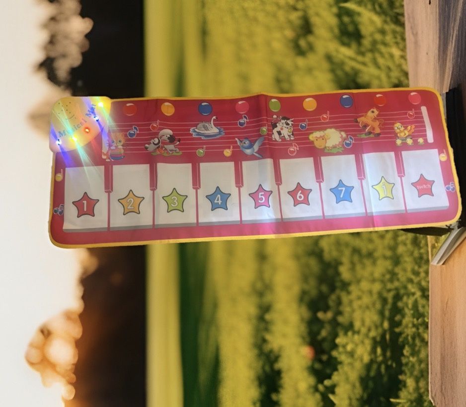 Kids Musical Piano Play Mat with Lights & Animal Sounds – Educational Toy for Toddlers Ages 1-3