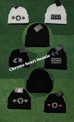 Chrome heart beanie