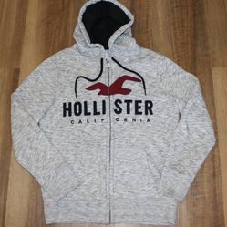 NEW! HOLLISTER Men's Size XS Full Zip Logo Sweatshirt Hoodie