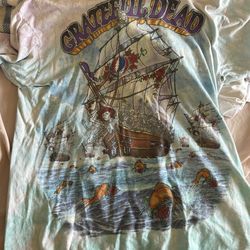 1990s Grateful Dead Liquid Blue (thrashed) xl