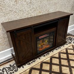 54” Electric Fireplace TV Stand / Media Console – Works Perfect