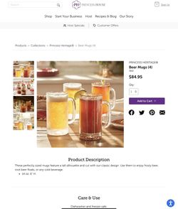 Princess House Beer Mugs