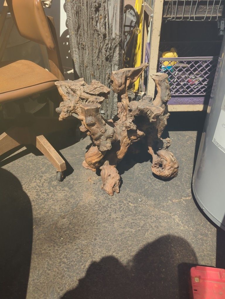 Tree Trunk Table Base Burlwood