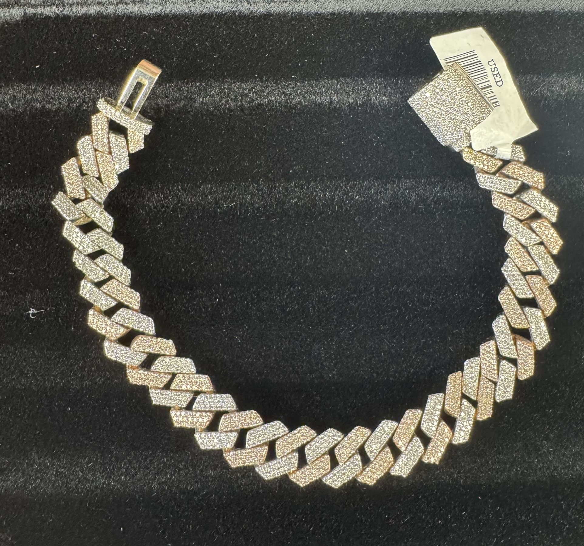 14KT TT 4.47 CTW CUBAN BRACELET