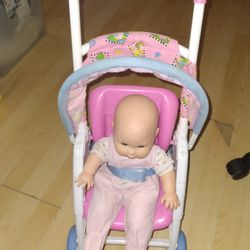 Fisher PRICE DOLL STROLLER N DOLL