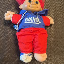 Troll Doll Plush - NFL New York Giants Fan - Red Hair