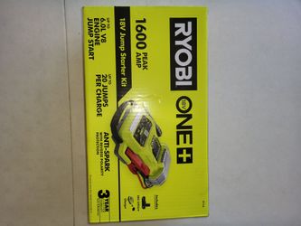 Ryobi 18v 1600 peak amp jump starter kit 100 firm