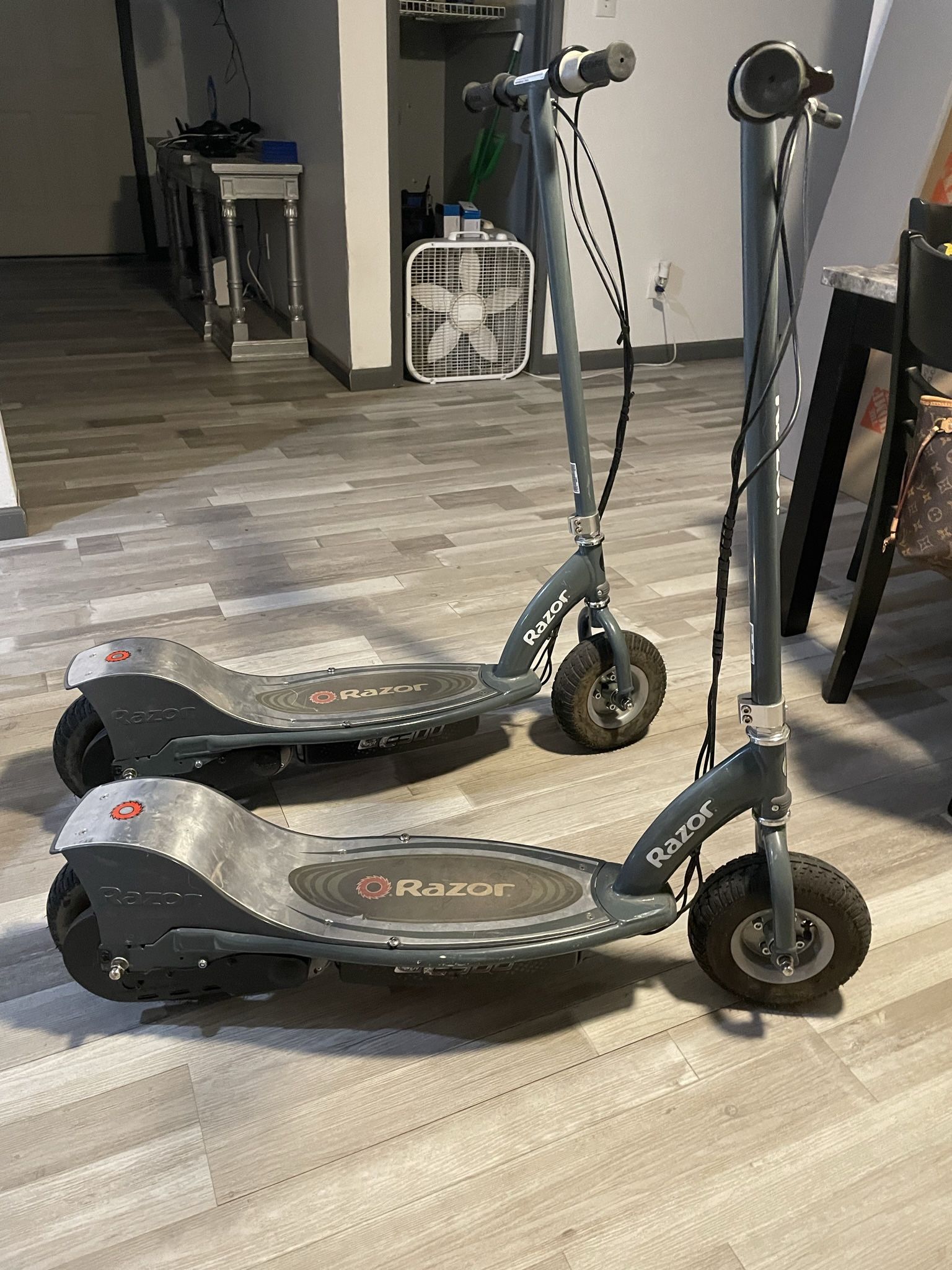 2 Razor E300 Scooters