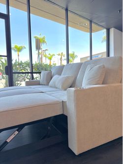 Sleeper Sectional w/ Storage — Deep Comfortable Seating