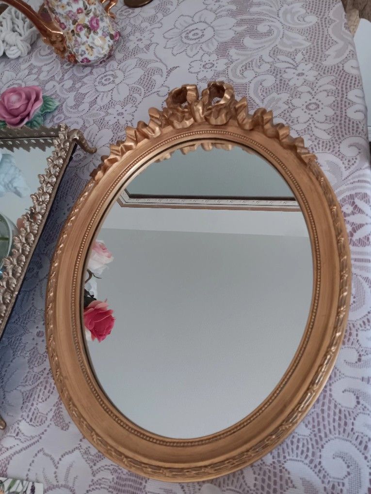 Gorgeous Gold Oranate Mirror For SALE 