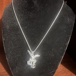 925 Sterling Silver Chain &  Saint Michael Pendant