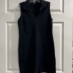 Banana Republic Black Sleeveless V-Neck Dress - Size Small - VGUC