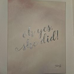 Pink/Silver Wall Canvas Art