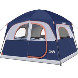 NEW””6 Person Family Camping Tent, Waterproof, Windproof, Easy Setup