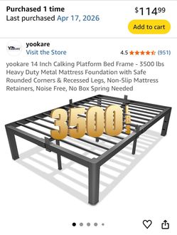 Cal King metal bed frame