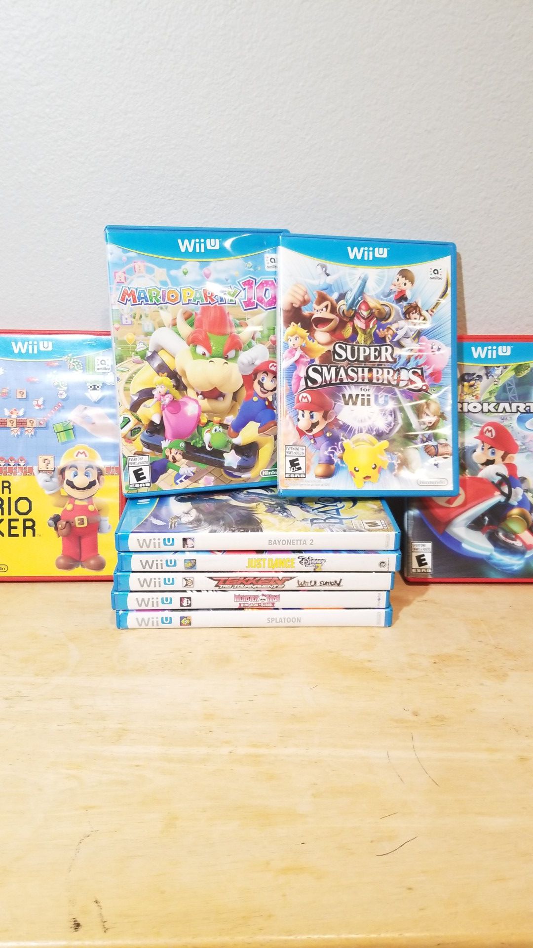 Nintendo Wii U Games Super Mario Maker, Mario Kart 8, Super Smash Bros
