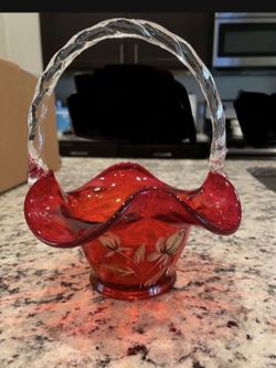 Fenton Glass Basket