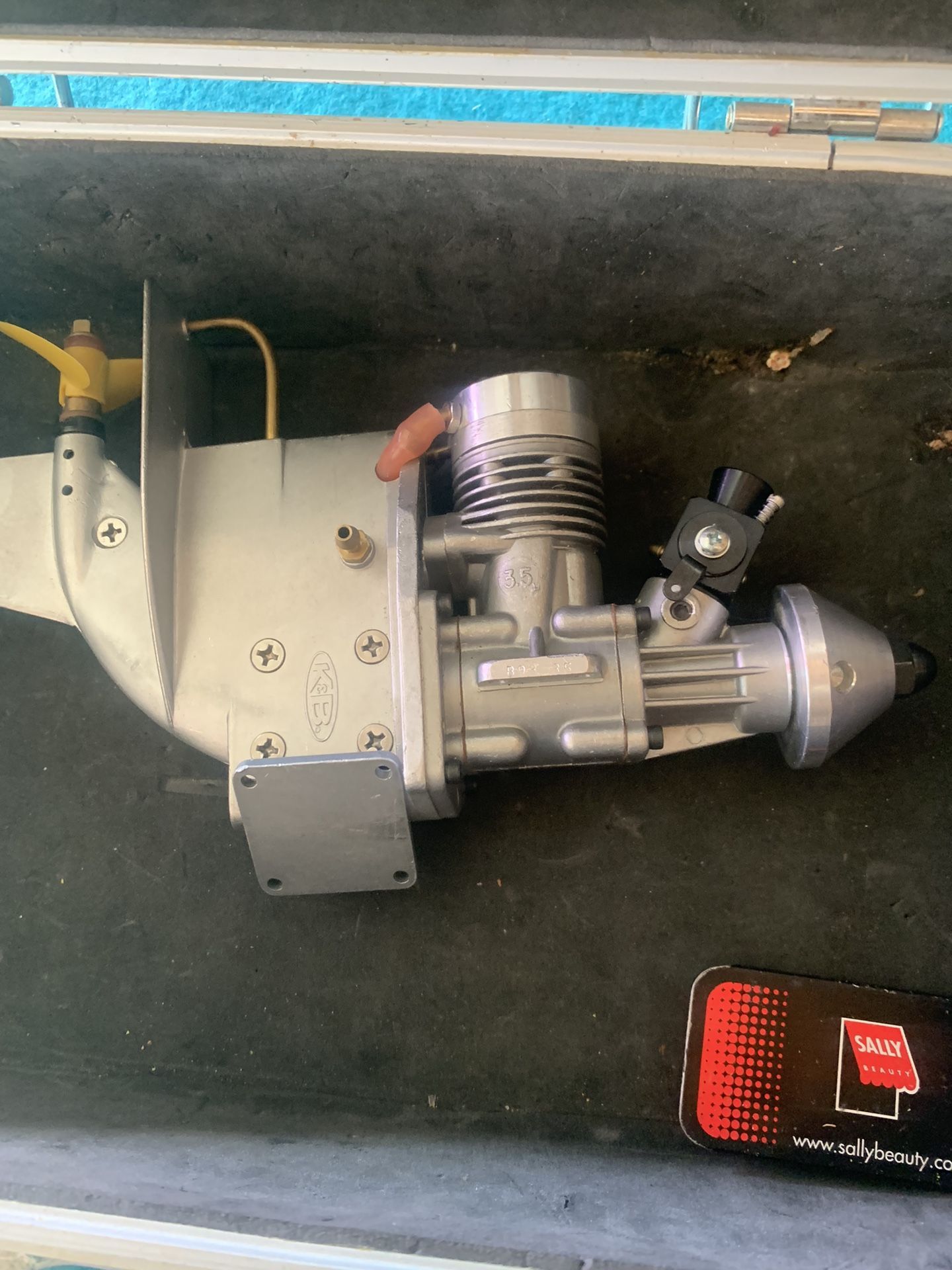 K&B 3.5 Outboard Nitro Marine Boat Engine Custom Black Carb Sound Is Amazing