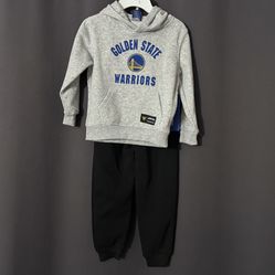 $30 Kids NBA Golden State Warriors Hoodie + Jogger Set Size 4